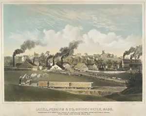 Tracks Prints: Lazell, Perkins & Co. Bridgewater, Mass, ca. 1860, manufactured industrial equipment