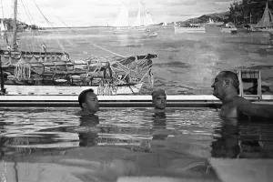 Swimming Prints: LBJ in the White House Swimming pool