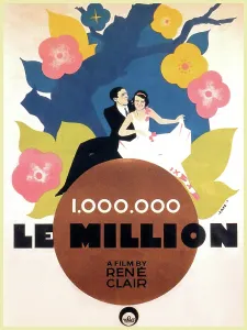 Lovers Prints: LE MILLION, from left on French poster art: Rene Lefevre, Annabella, 1931