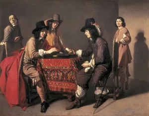 Cathedrale Notre Dame De Tournai Prints: LE NAIN, Mathieu (1607-1677). The Backgammon Players