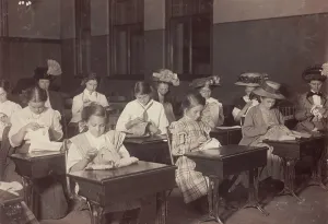 Sewing Prints: Learning to embroider in the free evening school
