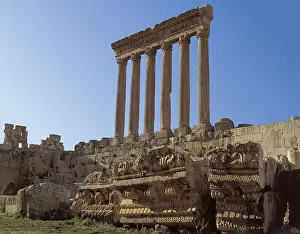 Crome Prints: LEBANON. BIQA. Baalbek. Temple of Jupiter (60 AD)