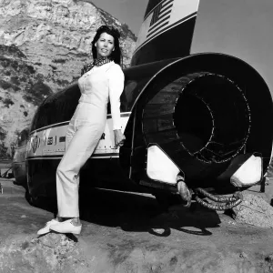 Racecar Prints: Lee Breedlove with the jet-powered Land of America land speed racer