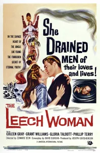 Gray Prints: THE LEECH WOMAN, US poster art, from left: Coleen Gray, Grant Williams, 1960