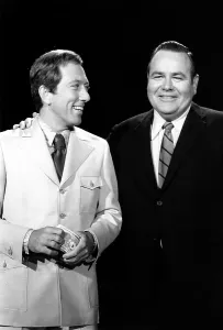 Andy Prints: From left: Andy Williams, Jonathan Winters, ca. late 1960s