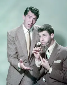 Saxophone Prints: From left: Dean Martin, Jerry Lewis, ca. early 1950s