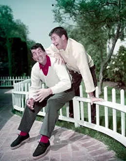 Picket Fence Prints: From left: Dean Martin, Jerry Lewis, ca. early 1950s