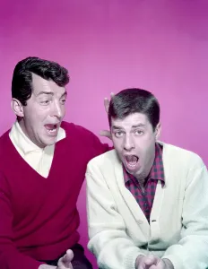 Cardigan Prints: From left: Dean Martin, Jerry Lewis, ca. early 1950s