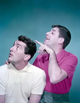 Polo Shirt Prints: From left: Dean Martin, Jerry Lewis, ca. early 1950s