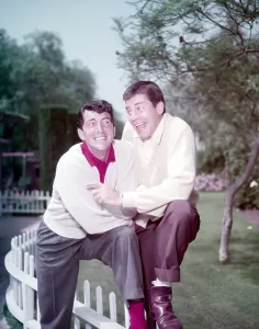 Picket Fence Prints: From left: Dean Martin, Jerry Lewis, ca. early 1950s