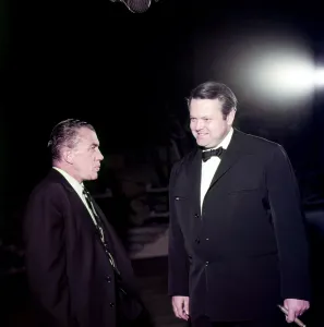 Orson Prints: From left, Ed Sullivan, Orson Welles, ca. mid-1950s