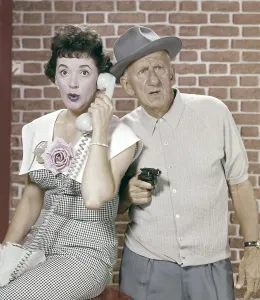 Jimmy Prints: From left: Gisele MacKenzie, Jimmy Durante, promotional photo, 1959