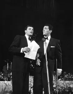 Script Prints: From left: Jerry Lewis, Dean Martin, ca. 1950s