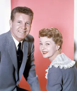 Nelson Prints: From left: Ozzie Nelson, Harriet Nelson, 1955
