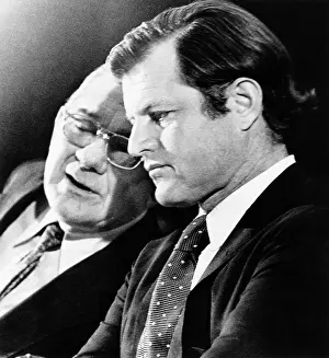 Mills Prints: From left, Rep. Wilbur Mills, Senator Edward Kennedy