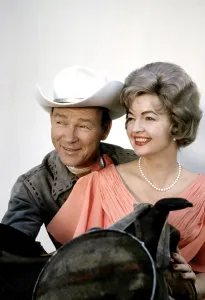 1960s Hairstyles Prints: From left, Roy Rogers, Dale Evans, 1962