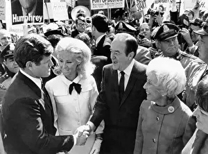 Hubert Prints: From left, Senator Edward Kennedy