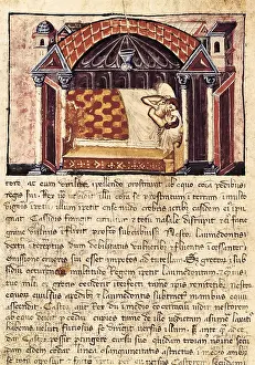 Legendary Prints: Legend of Argonauts. Jason and Medea on the bed