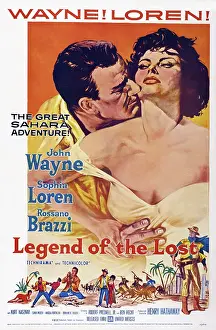Sophia Prints: LEGEND OF THE LOST, US poster, John Wayne, Sophia Loren, 1957