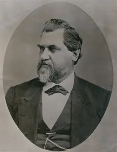 Financiers Prints: Leland Stanford 1824-1893 was drawn to California by the Gold Rush in the 1850s