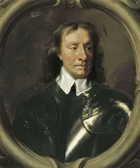 Cromwell Prints: Lely, Sir Peter (1618-1680). Portrait of Oliver Cromwell