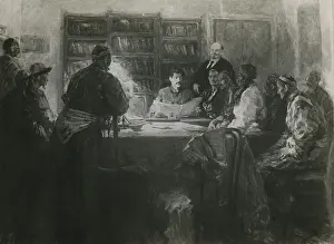 Activists Prints: Lenin and Stalin receive a delegation from the peoples of Central Asia