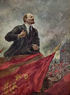Theorists Prints: LENIN ON THE STAND, by Alexander Gerassimov