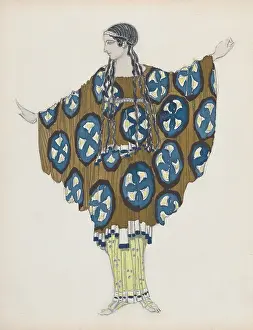 Theatre Prints: Leon Bakst's costume design for Ballet Russe production of Daphnis and Chloe, 1912