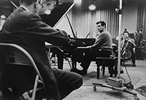 Rehearsal Prints: Leonard Bernstein, playing piano