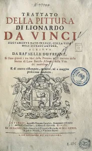 LEONARDO DA VINCI (1452-1519). "Teatrise on Painting". Edition printed in Naples by Francesco Ricciardo and Vincenzo and Nicola Rispoli (1733). Frontispiece. SPAIN