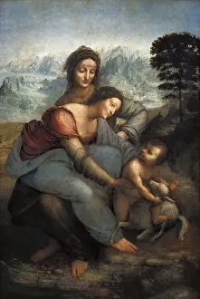 Firenze Prints: LEONARDO DA VINCI (1452-1519). Virgin and Child with St