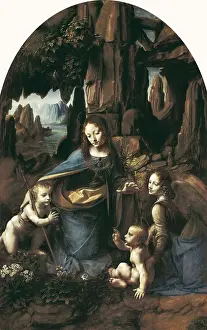 John The Baptist Prints: LEONARDO DA VINCI (1452-1519). The Virgin of the Rocks