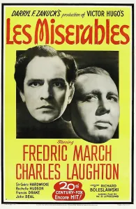 1938 Movies Prints: LES MISERABLES, US re-release poster art
