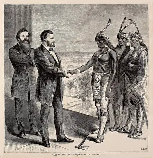 Wood Engraving Prints: LET US HAVE PEACE was Ulysses Grant's presidential campaign slogan