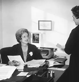 Typewriter Prints: Letitia Baldrige in her White House office as Jacqueline Kennedy's Social Secretary