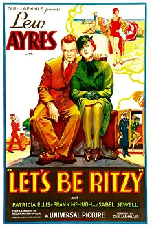 Patricia Prints: LET'S BE RITZY, from left: Lew Ayres, Patricia Ellis, 1934