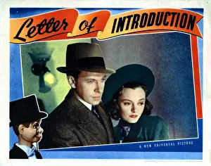 Murphy Prints: LETTER OF INTRODUCTION, from left, Charlie McCarthy, George Murphy, Andrea Leeds, 1938