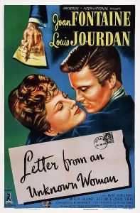 LETTER FROM AN UNKNOWN WOMAN, US poster, Joan Fontaine, Louis Jourdan, 1948