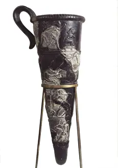 Ellas Prints: Libation Glass. c. 1550 BC. Decorated with bullfighting scenes