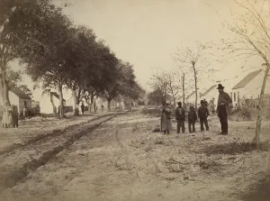 Liberation Prints: Liberated slaves in the workers quarters on Draytons plantation on Hilton Head Island