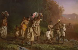 Orange Prints: ON TO LIBERTY, by Theodor Kaufmann, 1867, American painting, oil on canvas