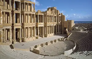 Crome Prints: LIBYA. SIRTE BASIN. Sabratha. Roman theatre