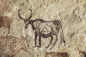 Prehistoric Prints: LIBYA. Tadrart Acacus. Cervid figure