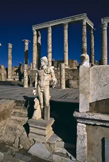 Libyans Prints: LIBYA. TRIPOLI. Leptis Magna. Roman theatre