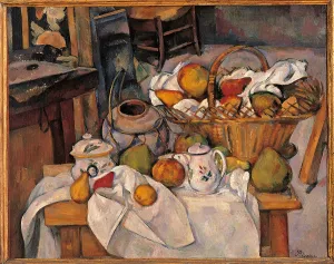 Basket Prints: Still life in the Basket or the Kitchen Table