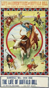 Bull Prints: LIFE OF BUFFALO BILL, poster art, 1912
