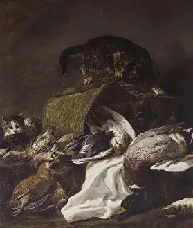Plumage Prints: Still life with Game, by Jan Fyt