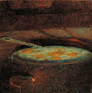 Frying Pan Prints: Still Life (Natura morta), by Angelo Morbelli