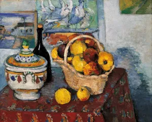 Still Life with Soup Tureen, by Paul Czanne, 1877, 19th Century, oil on canvas - France, Paris, Muse d'Orsay. Whole artwork view