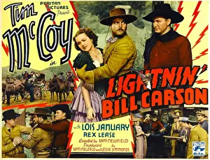 1936 Movies Prints: LIGHTNIN BILL CARSON, top left: Lois January, far right: Tim McCoy, 1936
